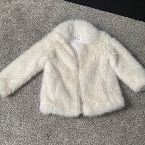 Zara girls Limited Edition Fur Coat